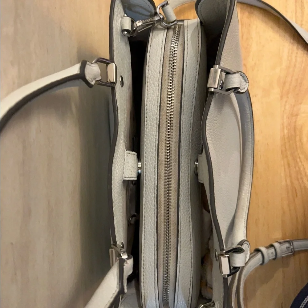 kate spade New York White Leather Top-Handle Satchel